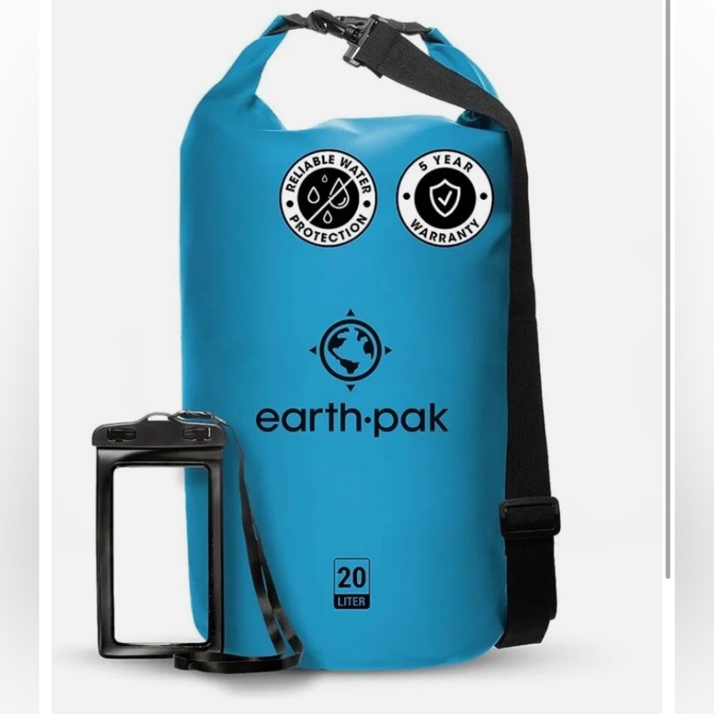 Brand New Earth Pak Waterproof Dry Bag - Roll Top Waterproof Backpack 55L
